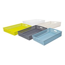 설래임 리템 플라스틱 바구니 마이룸 센스업 바스켓, 5호, 그린