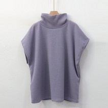 브리스살롱 (bs2588) 겨울 데일리웨어 레이어드룩 루즈핏 골지 터틀넥 조끼