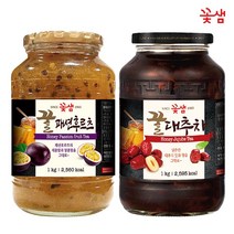 꽃샘 꿀 패션후르츠차 1KG +꿀대추차 1KG (과일에이드)