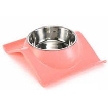 스텐 소형견 고양이 대형견 밥그릇 비숑프레제 닥스훈트 푸들 페키니즈 사료식기 치와와 강아지 말티즈 스피츠 애견 파피용 포메라니안 개, 1개, 0 지크 1구식기 그린