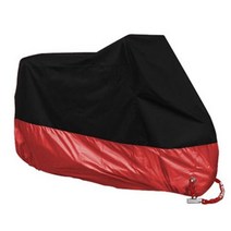 방수 오토바이커버 사계절 방진 UV 보호 야외 스쿠터 오토바이 레인 커버 잠금 도난 방지, XL for 2001mm-2100mm_001Red