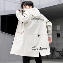 Z3JC 미디 봄가을 코디 멋스러운 루즈핏 남성 트렌치코트