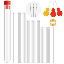 비즈공예바늘 비즈바늘 구슬바늘 65 개 구슬 바늘 3 크기 여분의 미세 얇은 자수 스레 더 보석 만들기, [01] Beading Needles, 1개