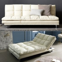 퍼니코 레브 샤무벨벳 가죽 카우치 소파베드 3인용 5colors, 아이보리