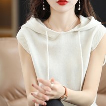 제이제이헤라 여성용 니트 후드 조끼 베스트 v007