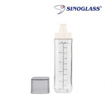 시노글라스 K2837JY 사각실리콘 오일병 화이트 250ml, 없음