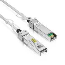 [화이트] 컬러 10G SFP+ DAC 케이블 - 시스코 SFP-H10GB-CU5M 유비퀴티 유니파이 디링크 슈퍼마이크로 넷기어 미크로틱 포티넷용 트위낵스 SFP 케이블, White-32AWG, 0.5m