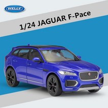 Welly 124 재규어 호환 F-페이스 SUV 합금 자동차 모델 다이캐스트 금속 장난감 차량 컬렉션 선물 장식, [03] Blue