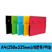 청운 8분류 도큐멘트 화일 .하늘 A4.1개 파일철 링바인더 포트폴리오제본 북커버 서류철 D