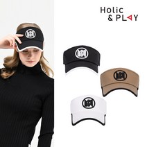 홀릭앤플레이 여성 리본 탈부착 골프썬캡 HB3UAC002, Free(56cm), 블랙