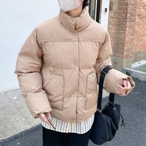 스타일아유 여성 하이넥 오버핏 겨울 패딩 집업 캐주