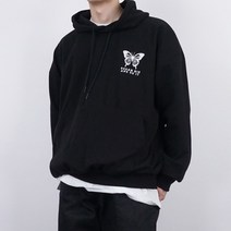 빅사이즈 후드티 왕오버 남녀공용 커플시밀러룩 나비 프린팅 후드티이쁜곳