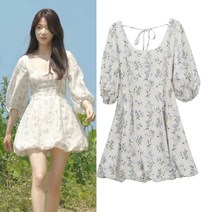 신지연원피스 같은스타일 솔로지옥 화이트 플라워 김다미 강소연 송교 손예진