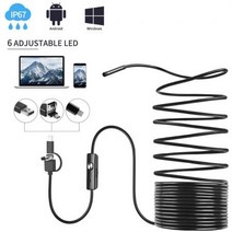 CCTV 2022 내시경 카메라 5.5mm 7mm 렌즈 1M 2M 케이블 USB C 안드로이드 전화 검사 Borescope 미니, 7mm lens, 1.5m
