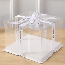선물 투명 상자 박스 포장 케이스 고급리본 제공, 26*26*18_3개