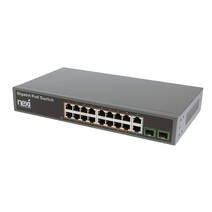 POE+기가허브스위치 16+2+2SFP포트 250W GBIC모듈 허브랙용 스위칭 CCTV IP카메라 인젝터 산업용 공유기