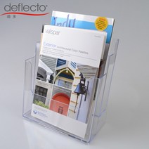 아크릴 잡지 팜플렛 카탈로그 거치대 잡지 홀더, A4 3단 데이터 랙