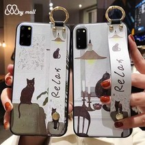 [사은품] 삼성 갤럭시A시리즈 링 스트랩 핸드폰 거치대 예쁜 고양이 캐릭터 그림 슬림 실리콘 젤리 범퍼 케이스