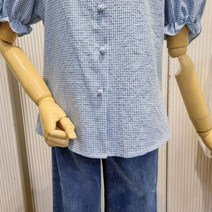 에이비에프지 [갤러리아] [21S/S]스퀘어넥잔체크블라우스(ABV2HB62)