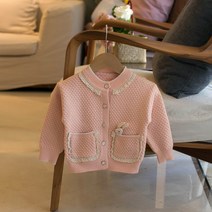 러블리 레이스 가디건 여아 스웨터 봄 가을 등원룩 데일리 캐주얼