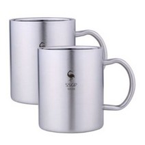 SSGP 스텐 이중 머그 대 400ml, 2개