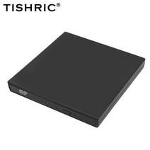CD리더기 CD롬 tishric 외부 광학 cd dvd 드라이브 플레이어 usb 2.0 dvd 콤보 플러그 앤 플레이 pc 노트북 데스크탑용 외부 dvd 플레이어 JX, 검은색