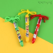 짱구 8색 목걸이 볼펜 3종 1세트 골고루 0.7mm 캐릭터 다색펜 멀티펜 여러가지볼펜 선물 유치원 답례품 생일 팬시