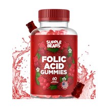 Supplebears Folic Acid Gummies 400mcg - Essential Prenatal & Pregnancy Gummy for Women Moms & to Be