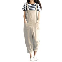 WSLCN 데일리 여성용 끈 멜빵바지