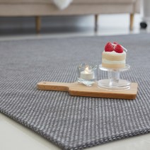 까드리아 데이지 사이잘룩 헤링본 자가드 사계절 러그 카페트