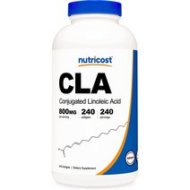 뉴트리코스트 CLA 800mg 소프트젤 글루텐 프리, 240정, 1개