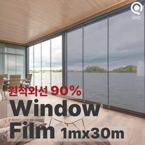 특허기술 첨가한 친환경 기능성 무점착 창문 단열필름 30m, 올리브