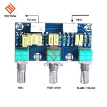 GPS재방사 XH-M802 파워 앰프 보드 모듈 고전압 및 저전압 믹서 톤 보드 볼륨 컨트롤 서브우퍼 PCB 조정 앰, 한개옵션0