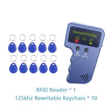 rfid복사기 태그 휴대용 액세스 제어 복사기 125KHz 키 RFID 읽기 쓰기 EM4100 복사 복제 EM4305 배지 T5577 카드 프로그래머, [03] As Show