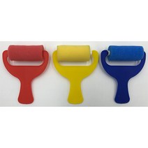 미술놀이 찍기활동 색칠하기 페인트칠하기놀이용 스펀지롤러 3개 1세트 도장찍기 스펀지도장 스펀지스탬프