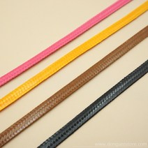 납작이 치즈끈 5mm 32컬러 가죽느낌나는 폴리끈, 1야드(90cm), 05. 옐로우