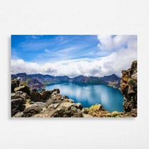 af324-폼아크릴액자58CmX38Cm_구름과맞닿은백두산