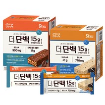 빙그레 더단백 프로틴바 2종 18입(크런치초코 9개 + 마일드바아몬드쿠키 9개), 1세트