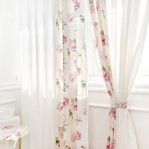 바보사랑 코코로즈 린넨패치 커튼.미세스지니