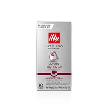 Illy 일리 에스프레소 머신과 호환되는 1인용 커피 캡슐 100% 아라비카 원두 시그니처 이탈리아 블렌드 인텐소 룽고 다크 로스트 10개 (1팩), 10 Count (Pack of 1)_Lungo Bol