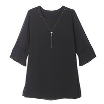 조끼 일체형 블라우스(목걸이 탈부착)