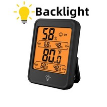 대형 LCD 디지털 온도계 습도계 실내 온도 습도 측정기 센서 게이지 기상 관측소, [04] MC41-Black-Backlight