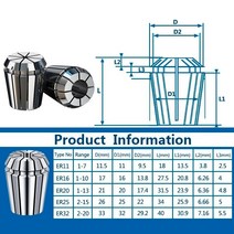 절삭공구홀더 스프링 콜렛 ER 척 CNC 밀링 선반 공구 거치대, 59 ER32 17mm
