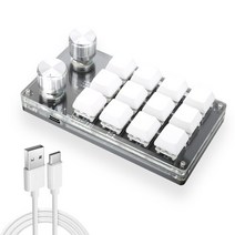 키캡 포인트 커스텀 DIY 키보드 프로그래밍 매크로 노브 USB 블루투스 포토샵 핫스왑 기계식 맥북 노트북용키캡 노트북용, 블루 스위치, K12-White_2, 1.K12-White - 블루 스위치