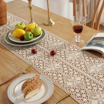 일자형 테이블보 식탁 분위기전환 고급 빈티지러너