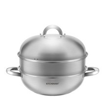키친아트 IH 스텐 더블 돔 웍 찜냄비, 28cm, 1개