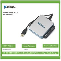 케이블 NI USB-6003 782608-01 8AI 16 비트 2AO 디지털 I/O Labview 용 다기능 DAQ 데이터 수집 카드, 100New