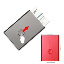 굿즈셀링 핑거푸쉬 슬림 명함케이스 명함지갑 스틸명함케이스