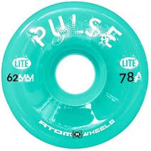 ATOM SKATES Outdoor 쿼드 롤러 휠 78A 펄스 블루 글리터 / 2팩 - 바퀴 8개 1299360, 2 packs - 8 wheels, 62x33 Mint