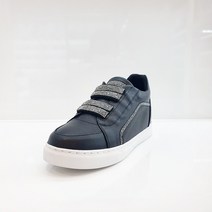 에스콰이아 포트폴리오 키높이 핫픽스 스니커즈 6CM 천연 산양가죽 고트레더 편한스니커즈 비비드 반짝이 운동화 PFAFHZ554BK
